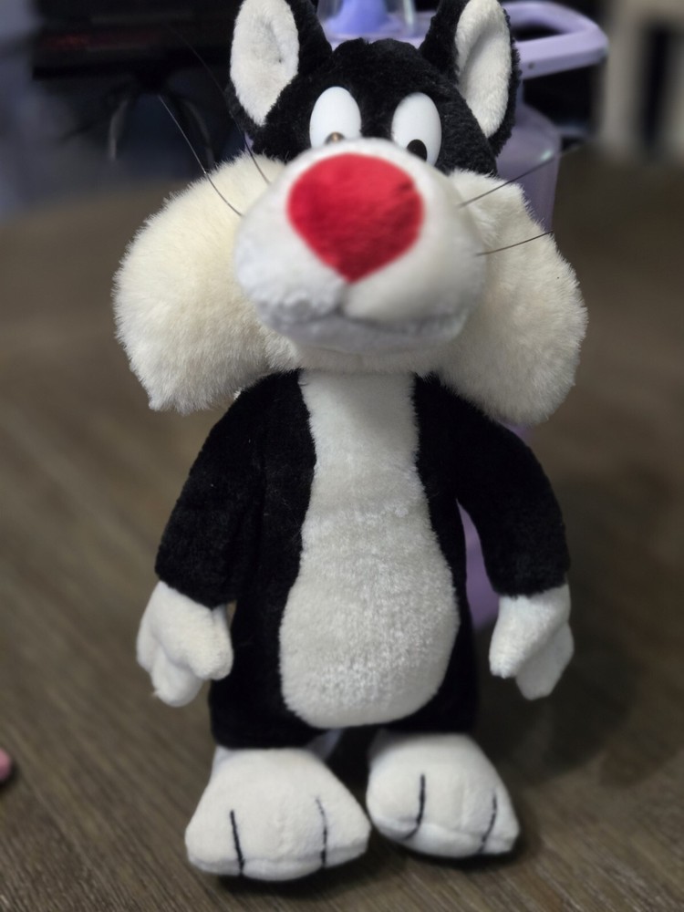 Warner Bros 1993 10-Inch Sylvester The Cat 24K Gold Plush Stuffed Animal Toy