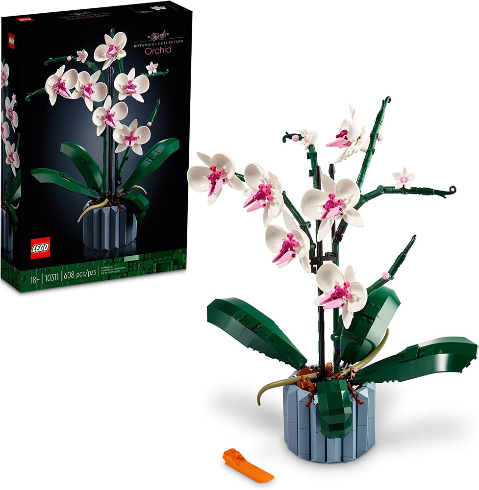 LEGO Botanicals Orchid Building Kit for Fake Indoor Flowers Home Decor