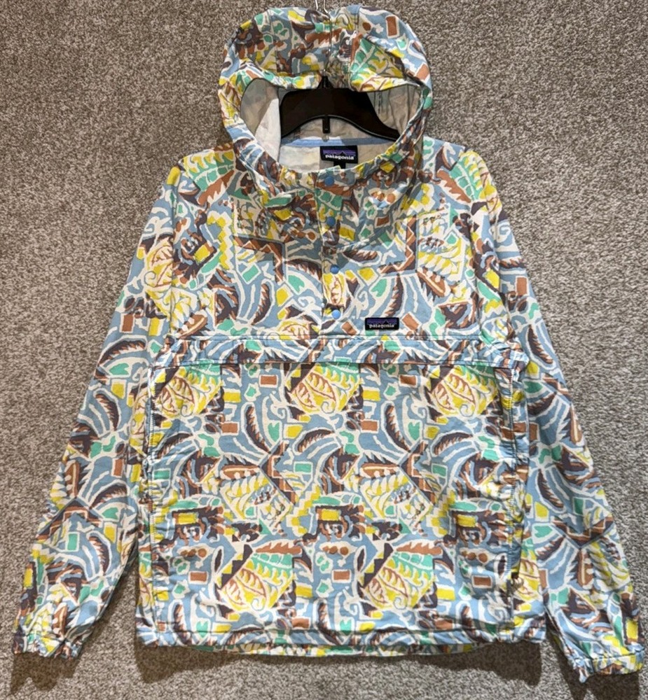 Patagonia Funhoggers Anorak Pullover Hoody Small Lago Blue Thriving Planet