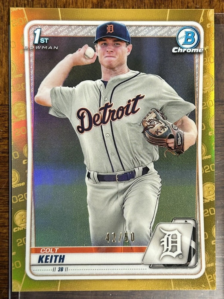 2020 Bowman Draft #BD-54 Colt Keith 1st Chrome Gold #/50 Refractor Rookie RC 📈