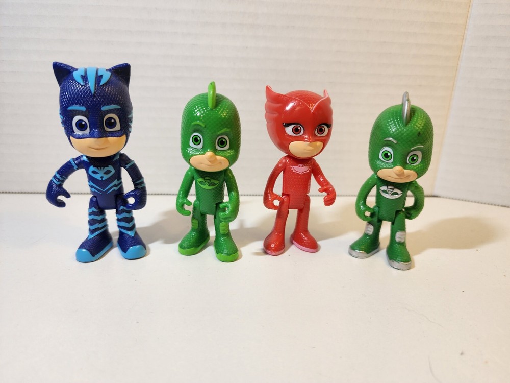 4 Piezas: Figuras PJ Máscaras CATBOY OWLETTE KKO Figuras de Acción Posables 3.75 Disney