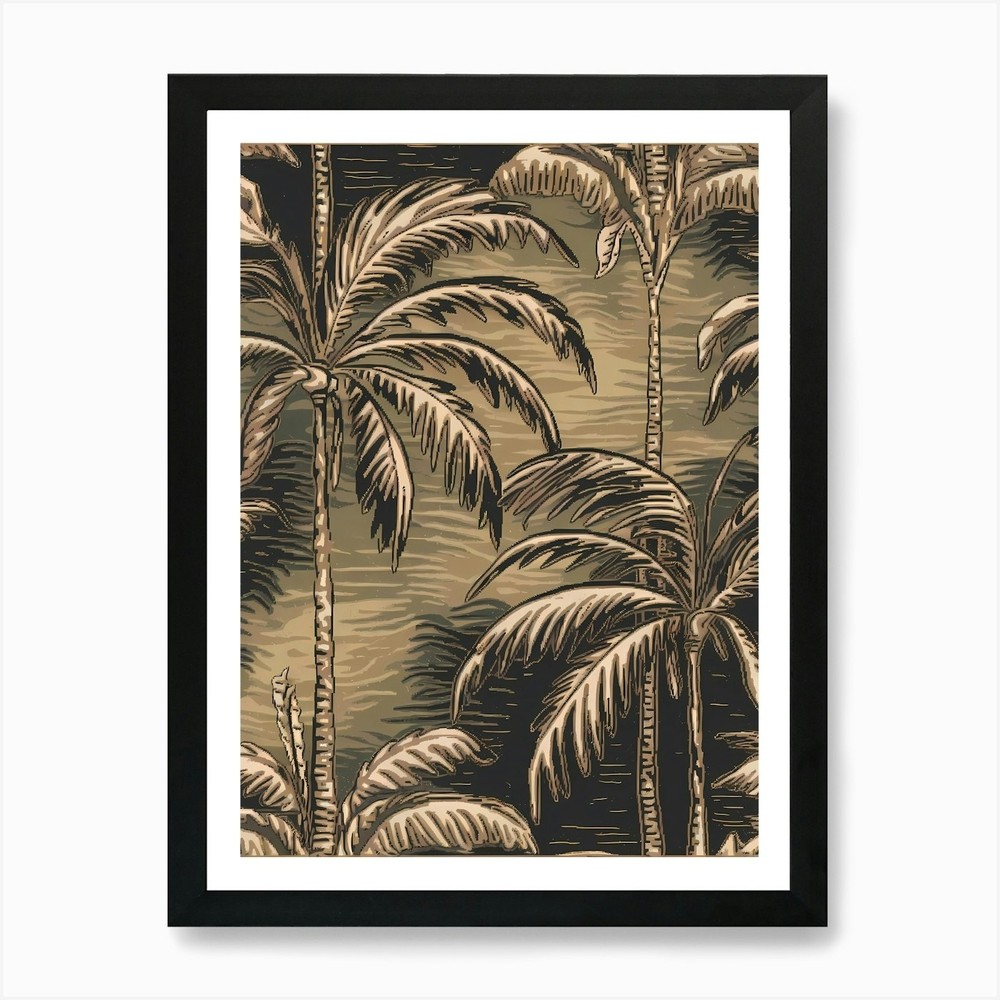 Palm Trees 1 Framed Art Print Canvas Wall Decor Picture Poster  
