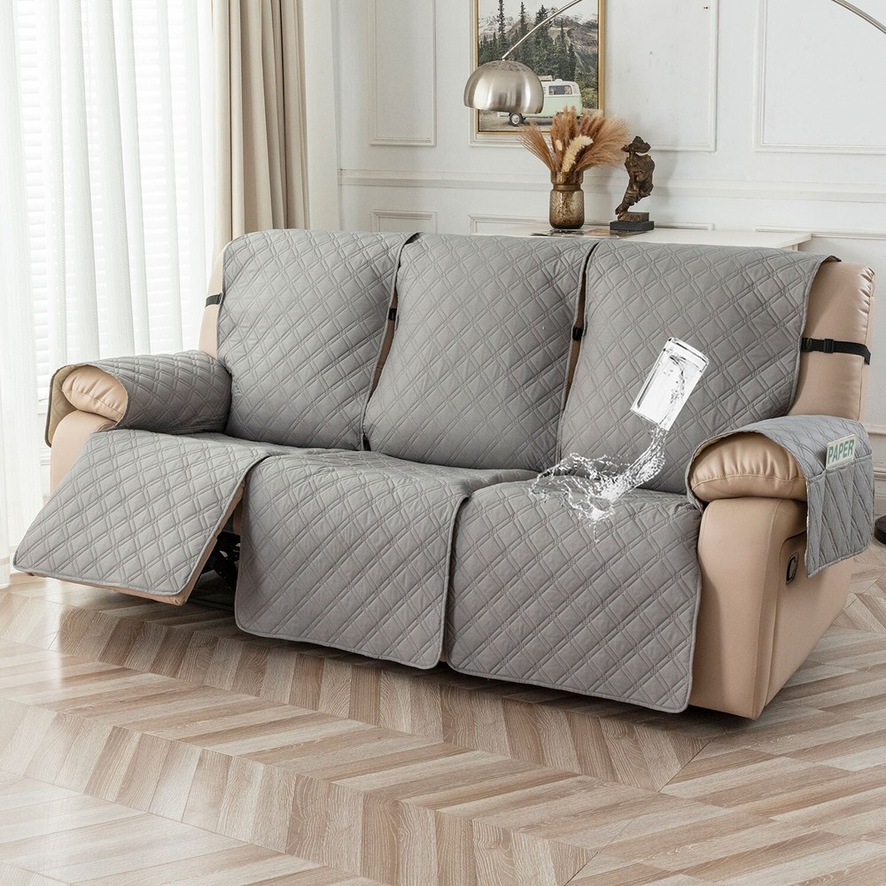 Waterproof non-slip sofa cover recliner 3 seats, furniture protection decoration