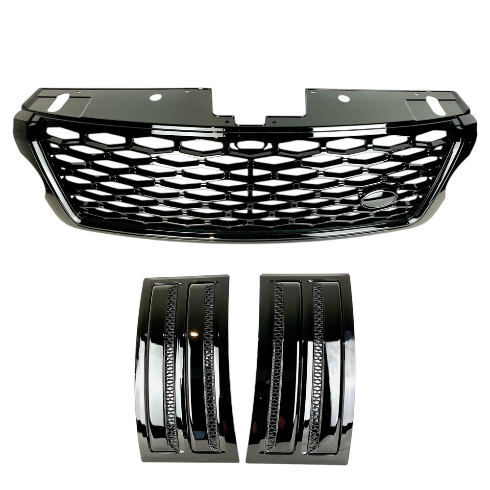 Range Rover Black SVO Front Grille Side Vents Style L405 Fits 2013 - 17 Upgrade
