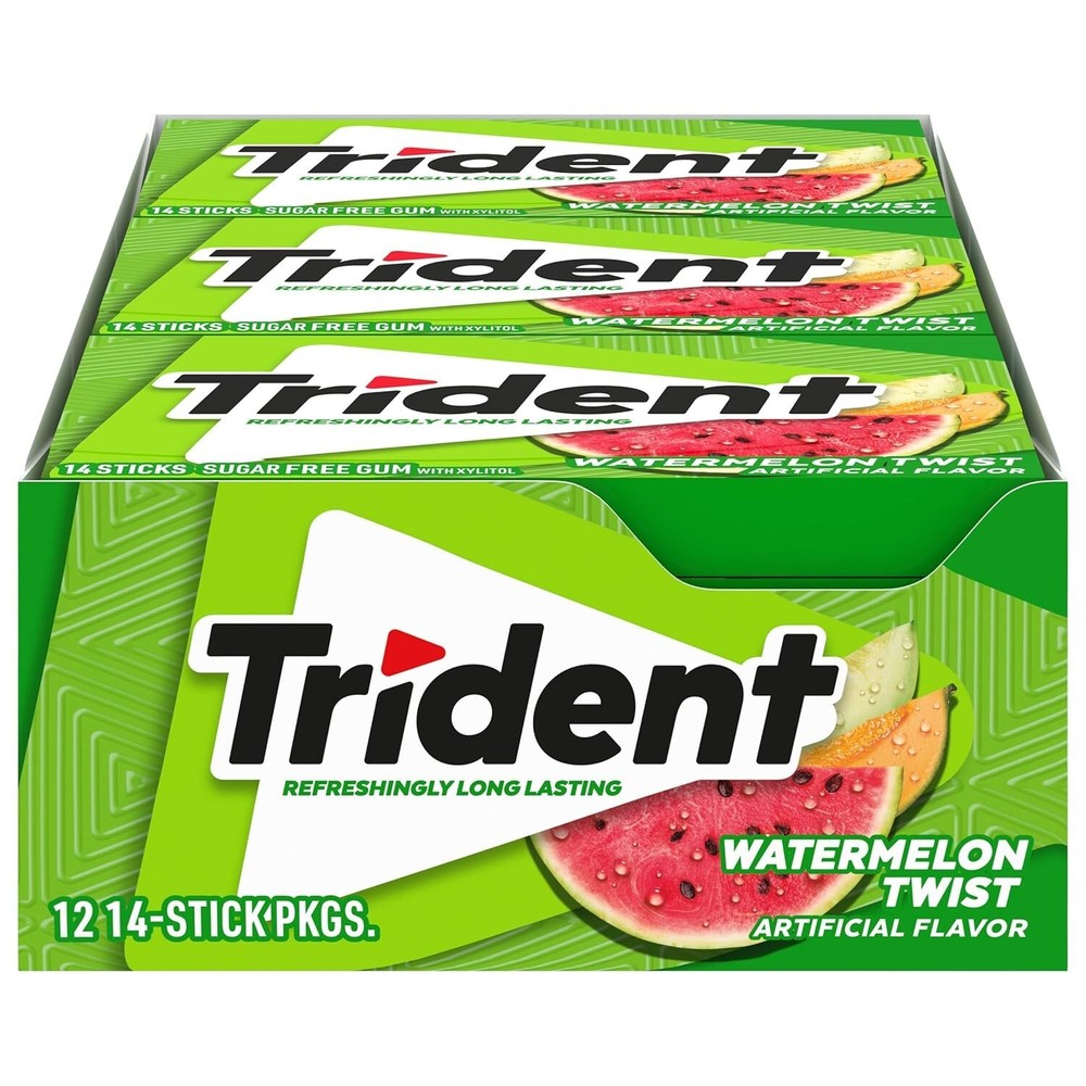 Trident Strawberry & Citrus Sugar Free Gum - Pack of 12