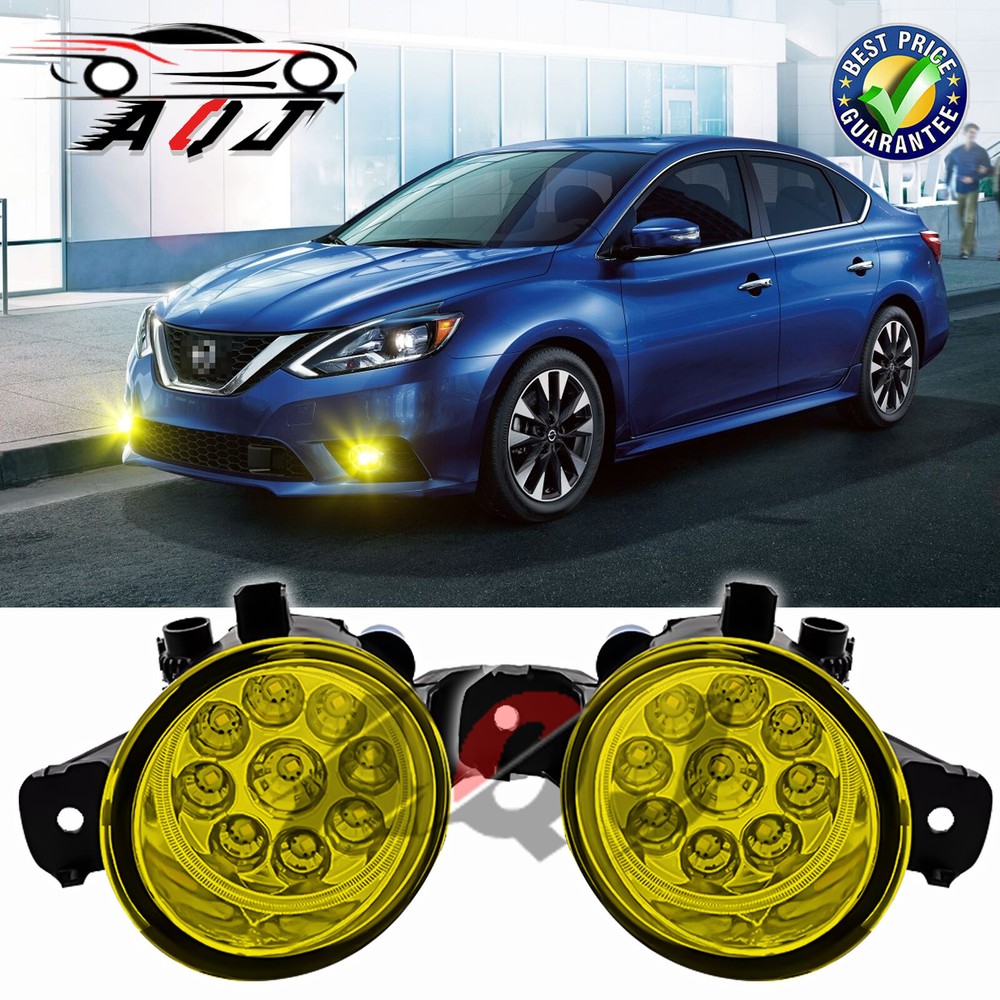 2x New Bumper Yellow LED Fog Light Lamp Driver For NISSAN PATHFINDER 2013-2016