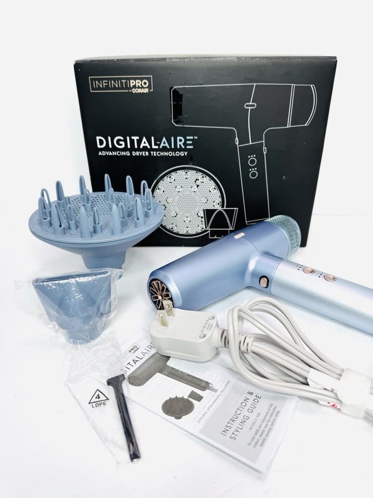 Conair - InfinitiPRO DigitalAIRE Hair Dryer - Powder Blue