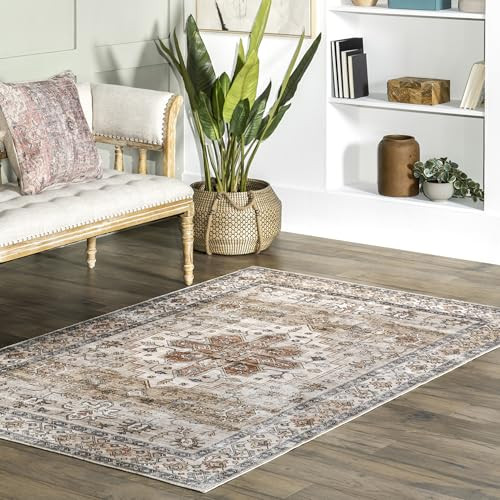 3x5 SpinClean Washable Non-Slip Stain-Resistant Area Rug