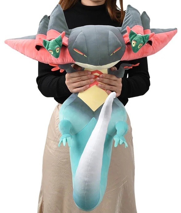 Jumbo DRAGAPULT Plush Toy Stufffed Doll with Dreepy Pokemon Goods TAKARA TOMY
