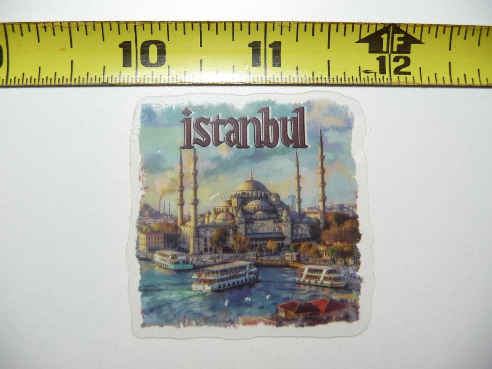 ISTANBUL TURKEY TURKIYE SMALL STICKER DECAL TRAVEL VIEW SITE COLORFULVACATION