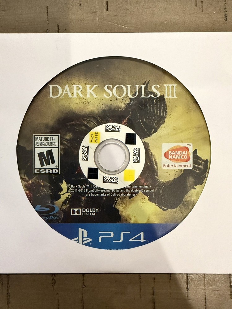 Dark Souls 3 III; Loose (Sony PlayStation 4, 2016)