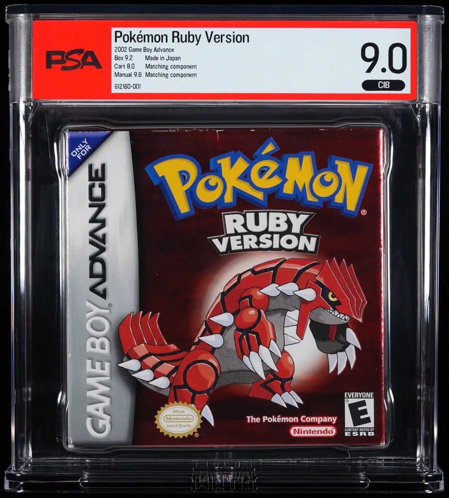Pokemon Ruby Version CIB Complete In Box Graded PSA 9.0 9.2 Box Gameboy Nintendo