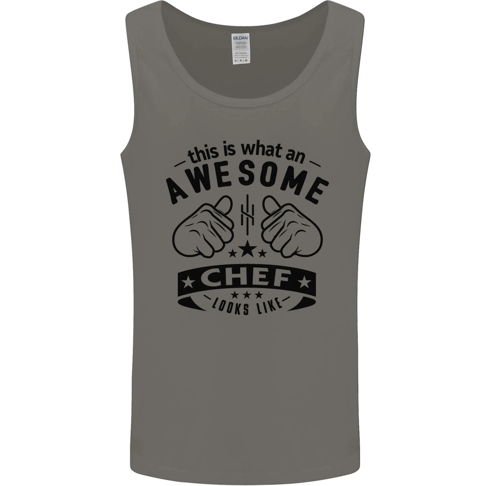 Awesome Chef Looks Like Funny Cooking Mens Vest Tank Top