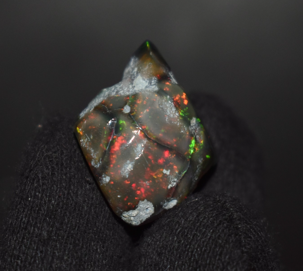 Black Opal Rough 23.00 Carats, Natural Ethiopian Opal Rough, Opal Raw Crystal