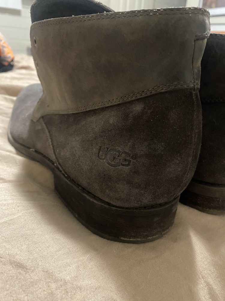 Mens UGG Dress Shoes/Boots Grey leather and Suede Size-16