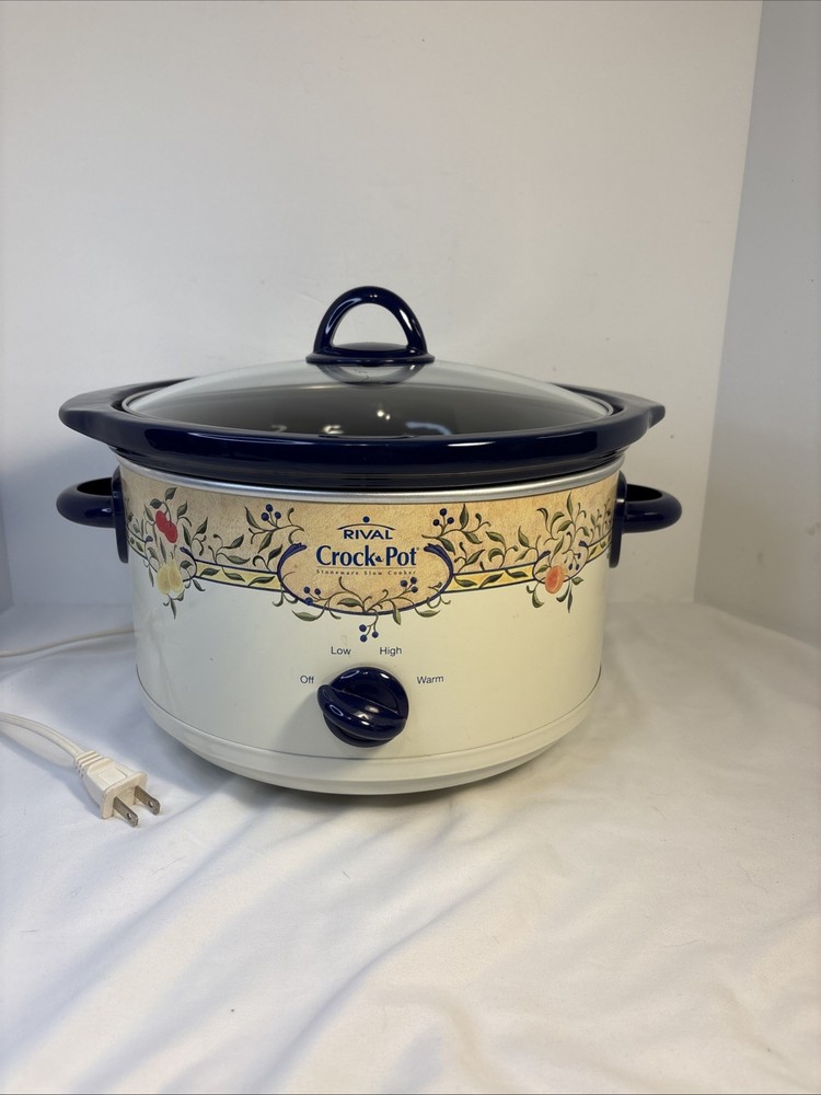 Vintage Rival Crock-Pot Stoneware Slow Cooker, Model SCR509 Tested And Clean