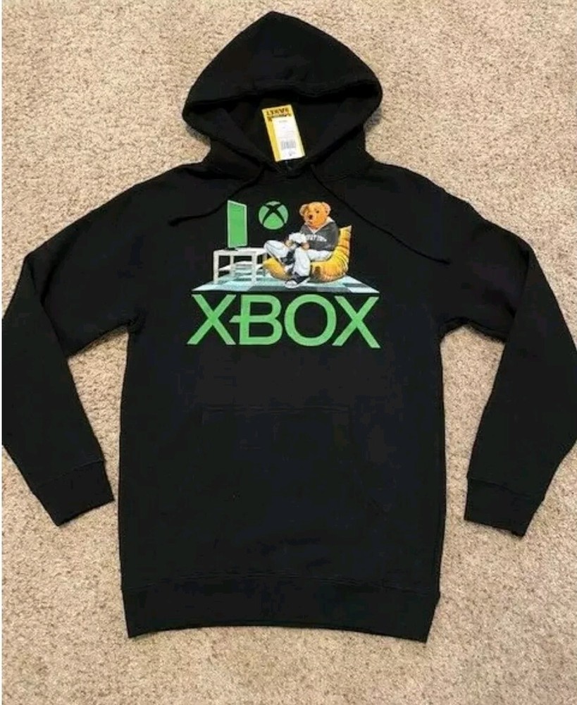 Men's Chinatown Market Bear Xbox Black Hoodie Hooded Sweatshirt S Limited