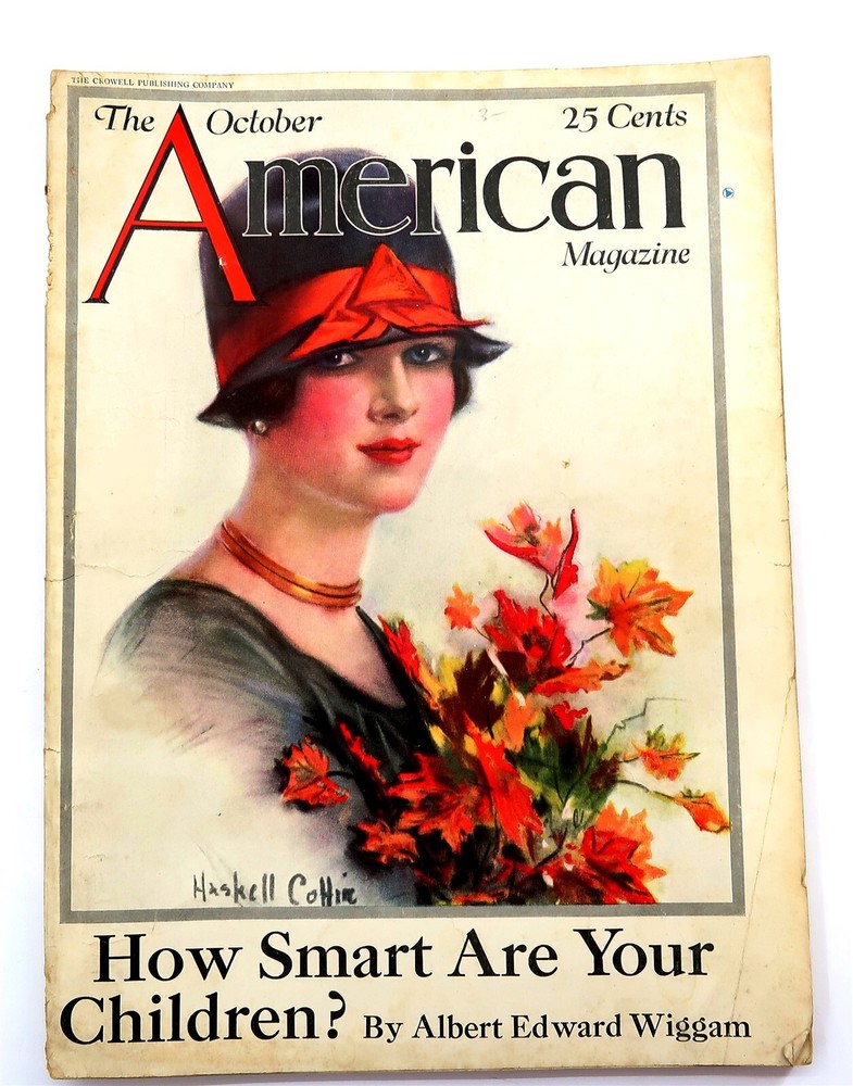 Antique 1926 THE AMERICAN MAGAZINE from October ~ Art Deco cover