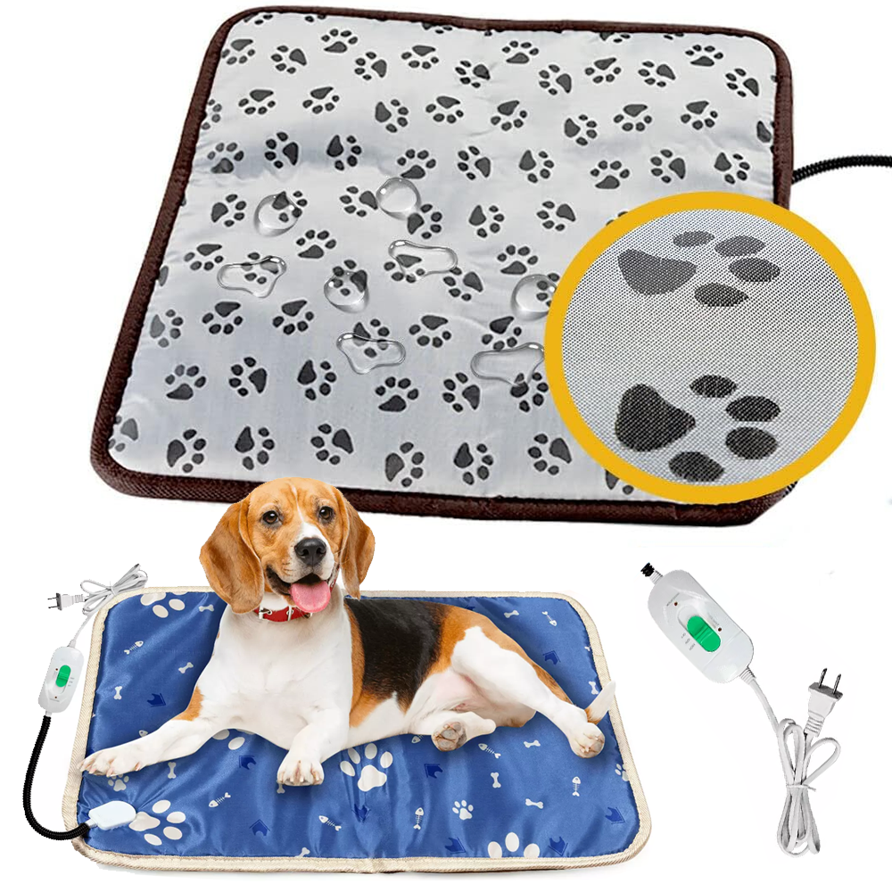 Pet Heating Pad Cats Electric Outdoor Dog Warming Bed Mat with Chew Resistant US