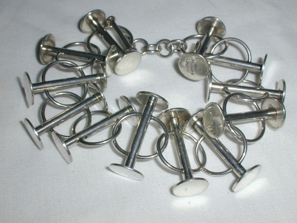 Vintage ACME Studio Osmosis Sterling Silver Bracelet by Adrian Olabuenaga - 7.5 Inches