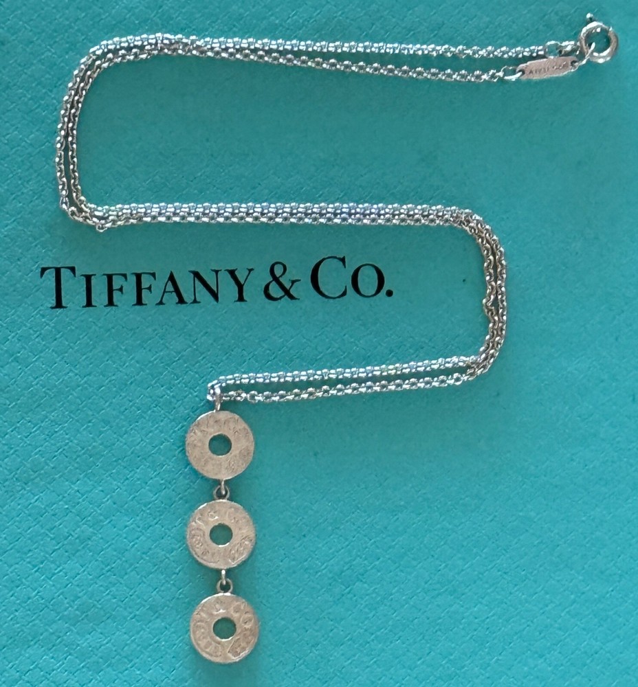 Tiffany & Co 1837 Triple Circle Pendant & Necklace 16