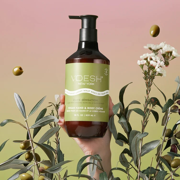 Voesh Vegan Hand & Body Creme Olive Sensation 28oz