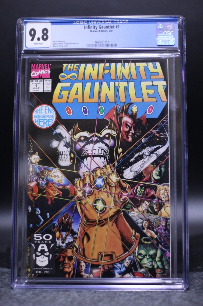 Infinity Gauntlet (1991) #1 George Perez Art CGC 9.8 WH Pages Jim Starlin Thanos