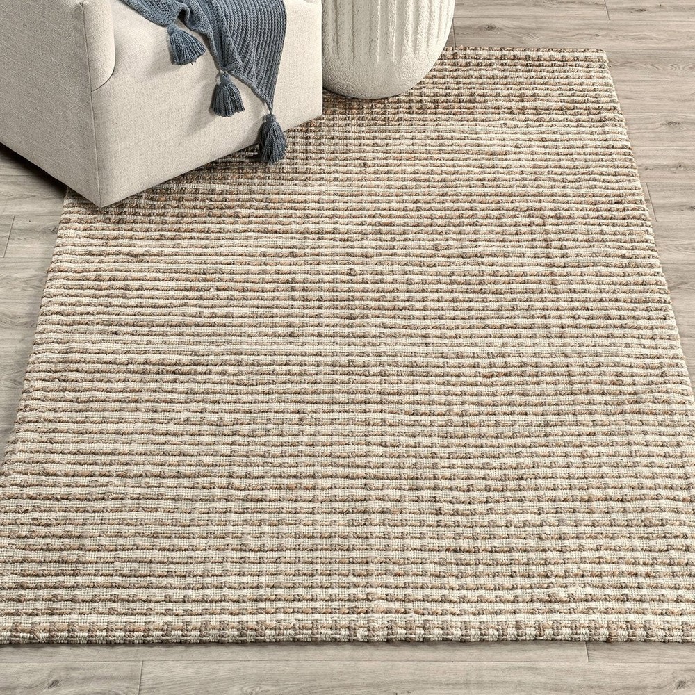 Hand Woven CH Huntington Jute Rug in Natural - Custom Sizes Available