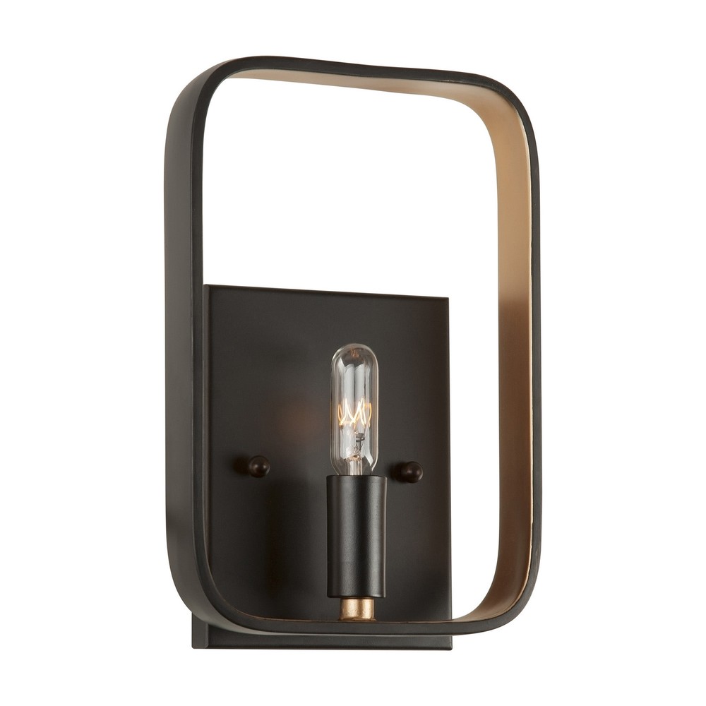 Forte Lighting 10-Inch Gold Wall Sconce with Single Light 5196-01