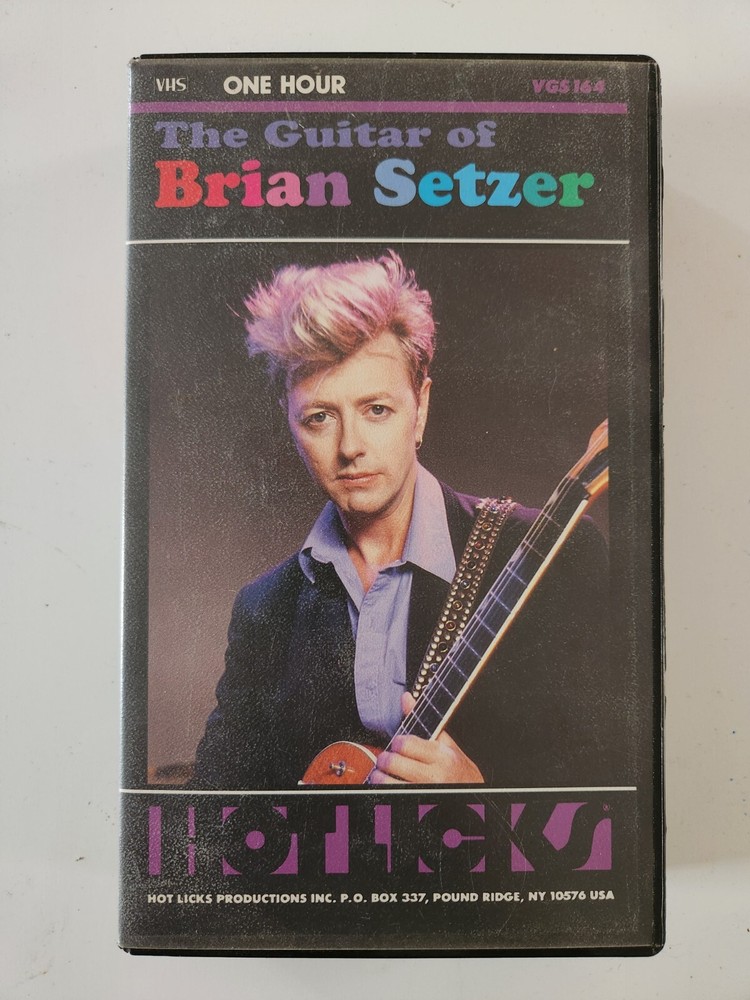 Brian Setzer Guitar Hot Licks 1-Hour VHS Video with Booklet Excellent Condition