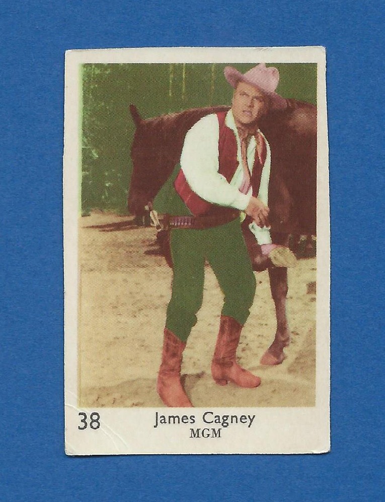1957-58 Dutch Gum Card (1-145) #38 James Cagney