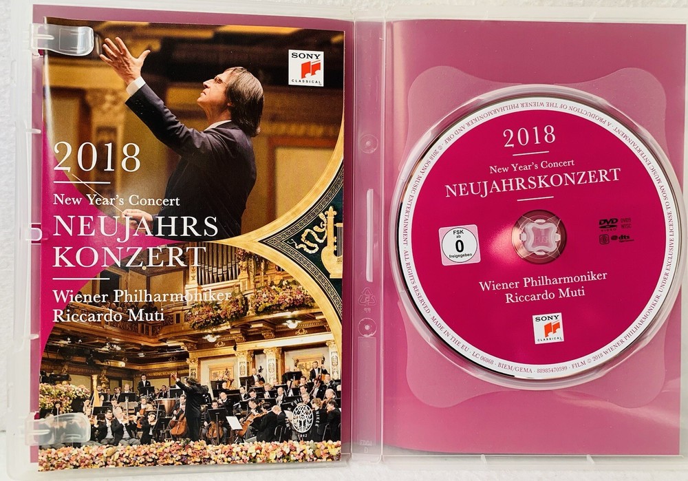 New Years Concert Vienna 2018 (Ricardo Muti), Reg Free DVD, Like New-image