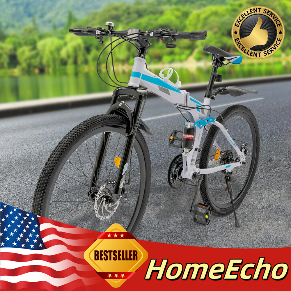 Adult mountain bike foldable 21-speed adjustable seat MTB unisex bicycle