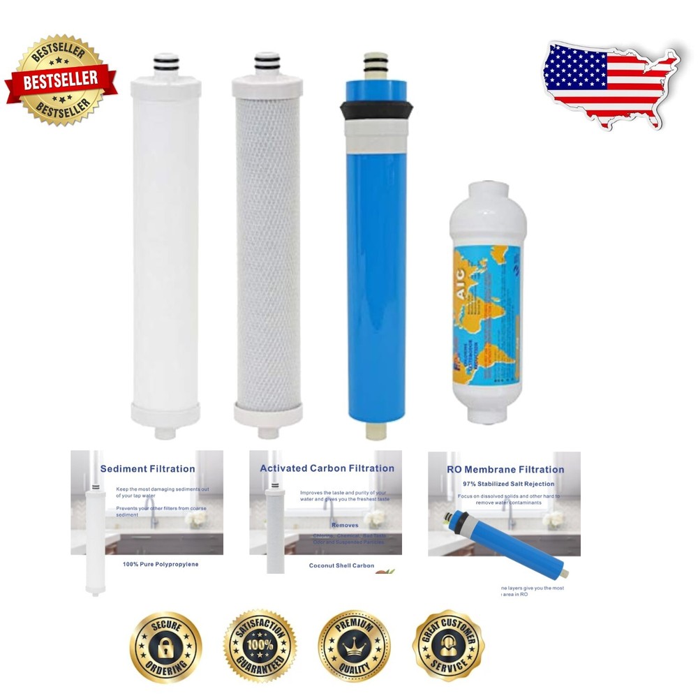 Versatile Replacement Filter Set for Culligan AC-30 - Quick Connect Fitting