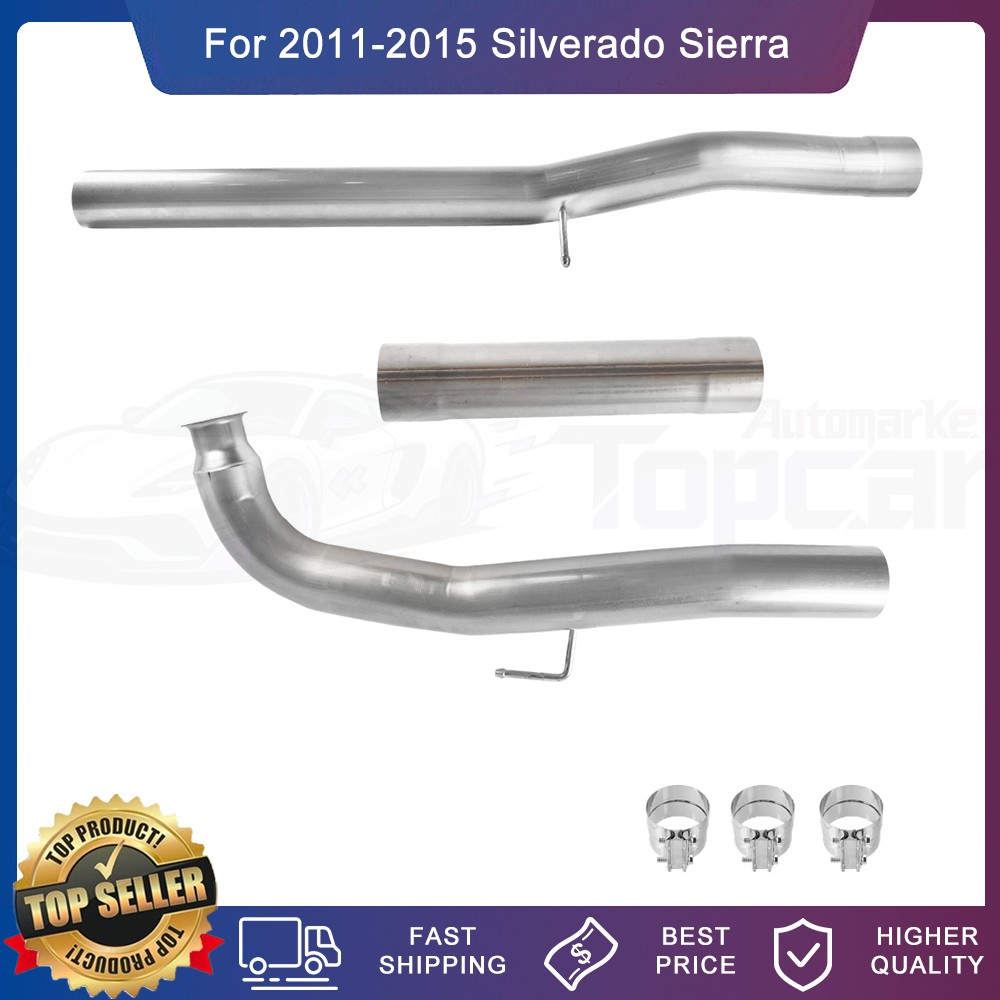 Exhaust Pipe for 2011-2015 Silverado Sierra 2500 3500HD LML 6.6 Duramax Turbo 4