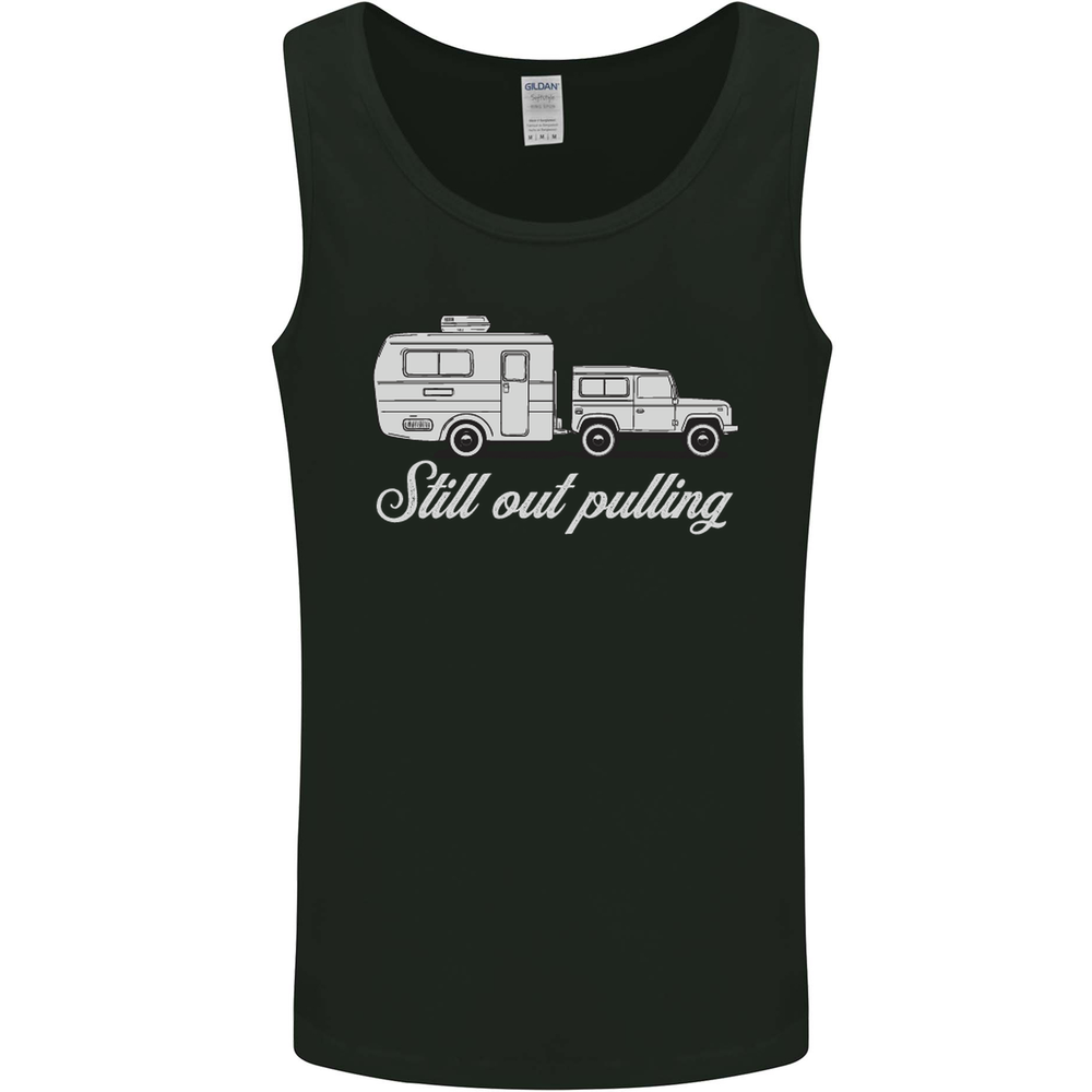 Still Out Pulling Funny Caravan Caravanning Mens Vest Tank Top