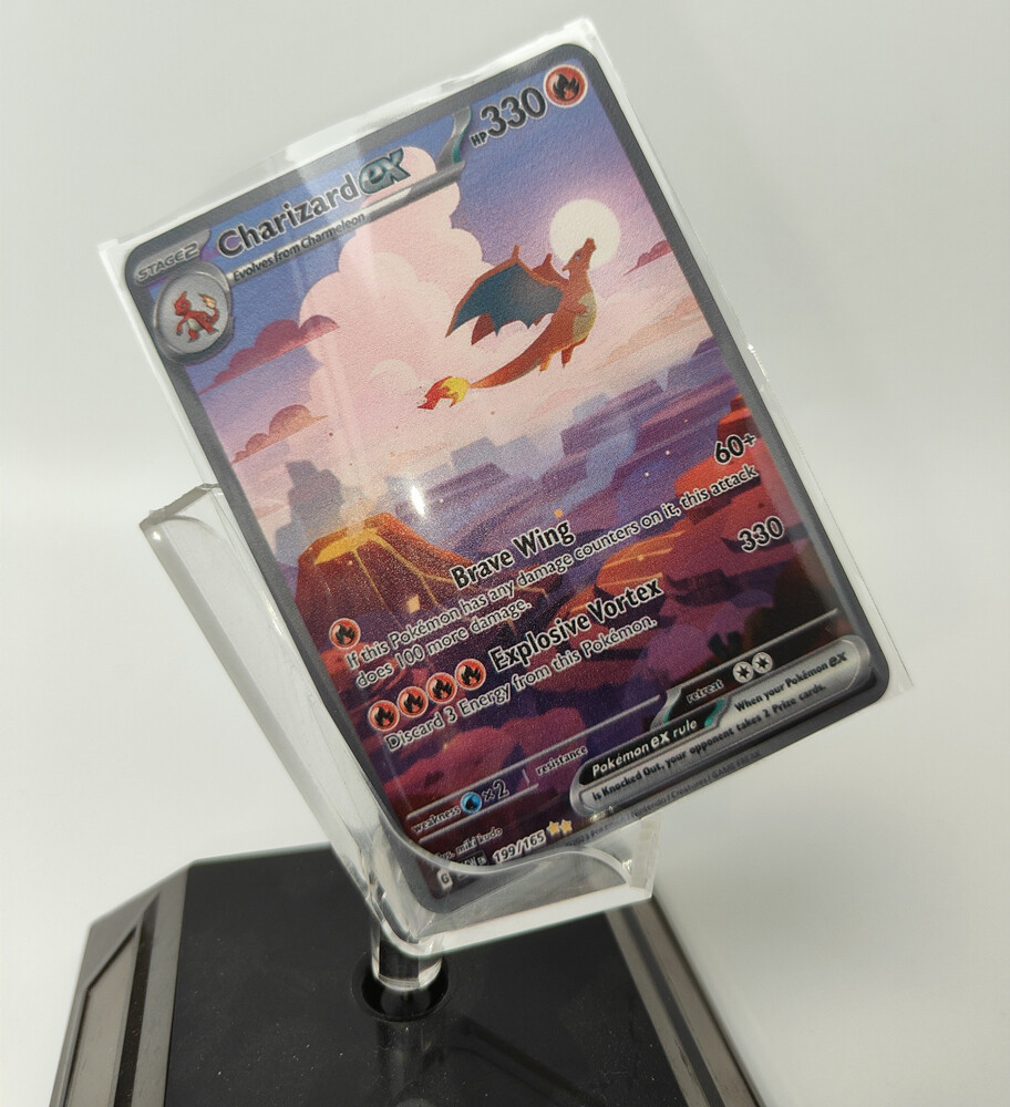 Charizard EX Gold Metal Pokemon Card Collectible Gift Display 330