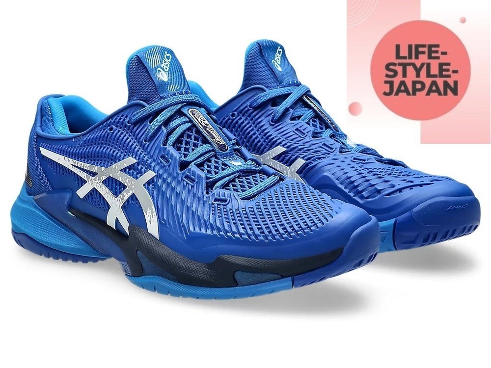 ASICS COURT FF 3 NOVAK All Court 1041A522 965 Tuna Blue/Pure Silver Men Tennis