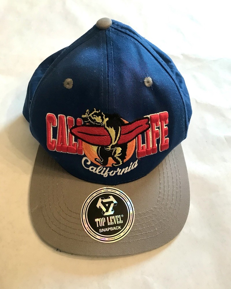 Top Level California Live Embroidered Snapback Hat Adjustable Cap