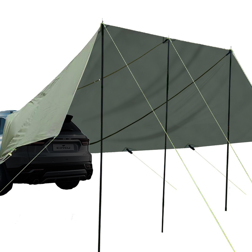 UV-Resistant Waterproof SUV Car Awning with 3 Poles