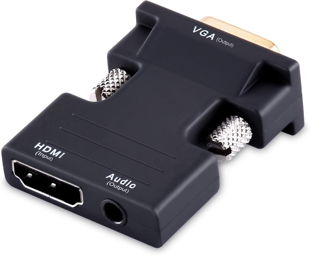 Tendak Active 1080P HDMI to VGA Adapter with 3.5mm Audio Support