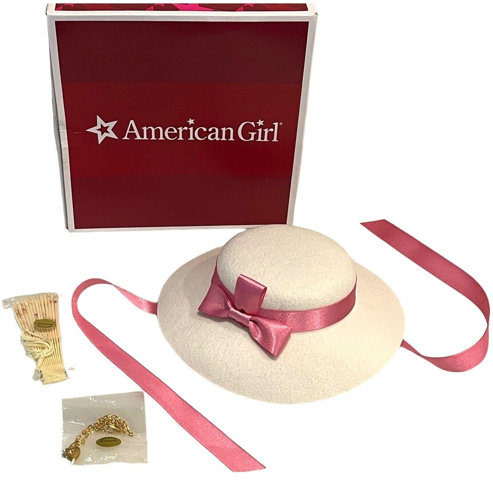 NEW American Girl Doll MARIE GRACE ACCESSORIES Hat Heart Locket Necklace Fan BOX