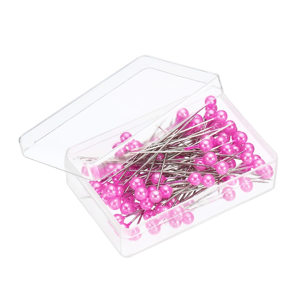 1 Set Pearlized Sewing Pins Ball Head Needle Straight Quilting Pin Pink