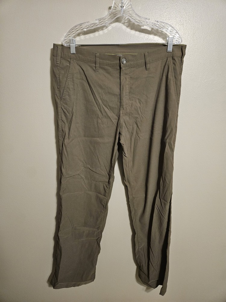 Eddie Bauer Men’s Canvas Utility Stretch Pants, Green, Size 36X32