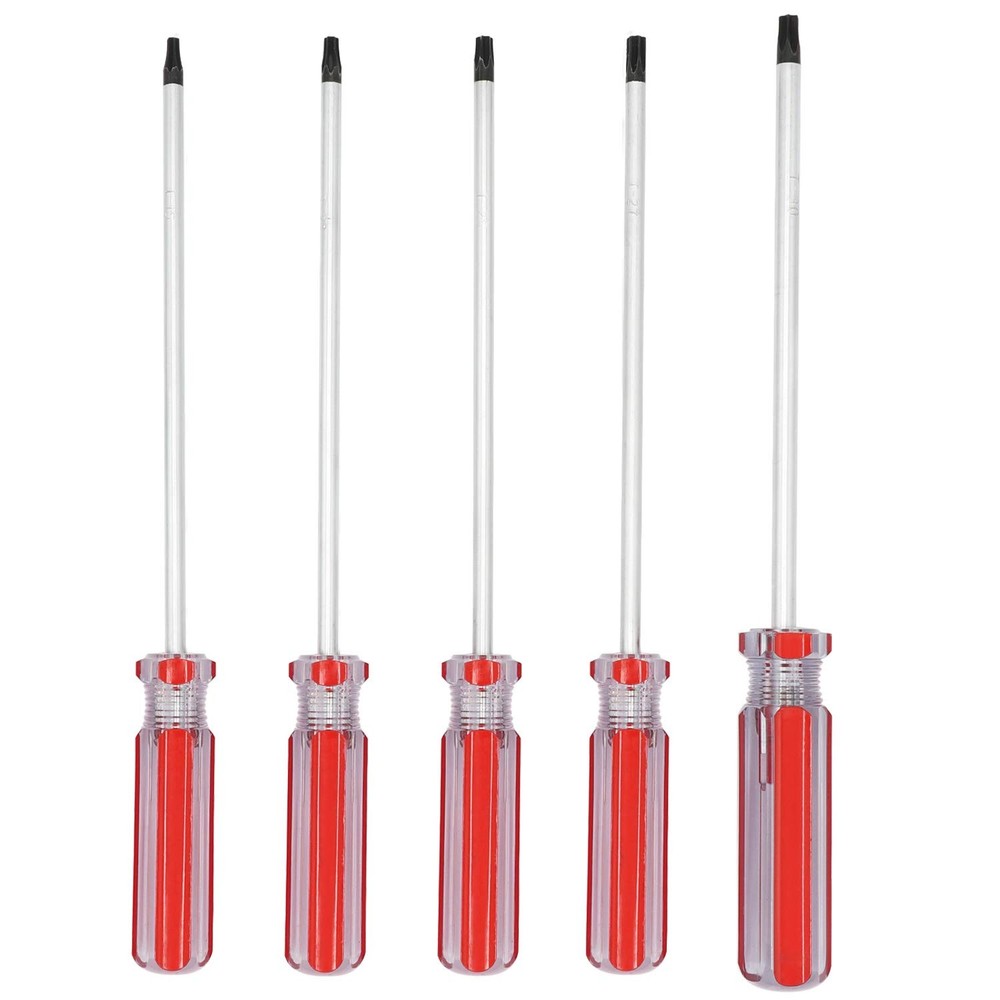 AKTOO 6-Inch Magnetic Torx Screwdriver Set T15 T20 T25 T27 T30 Star Bits