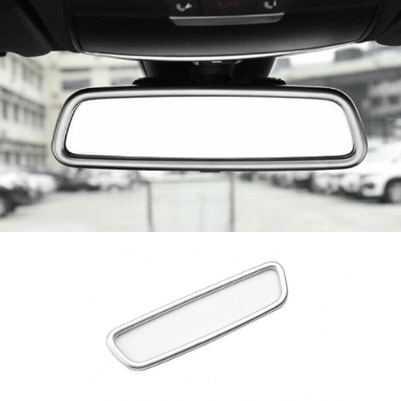 Matte Silver Interior Console Rearview Mirror Frame For Benz C-Class 2015-2021