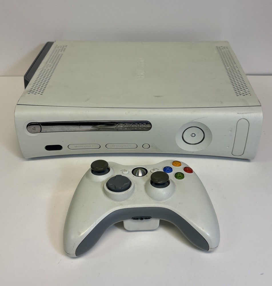 Microsoft Xbox 360 Console And Controller -  White ~ UNTESTED ~ No Cords