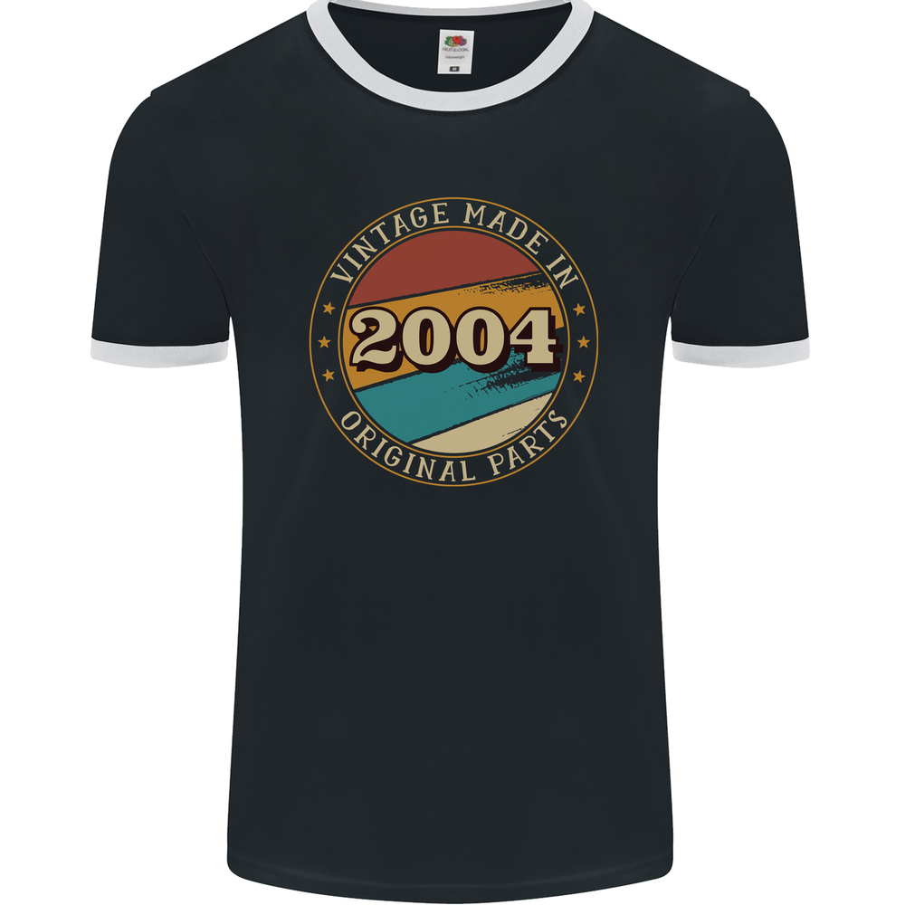 21st Birthday Vintage Made In 2004 Mens Ringer T-Shirt FotL