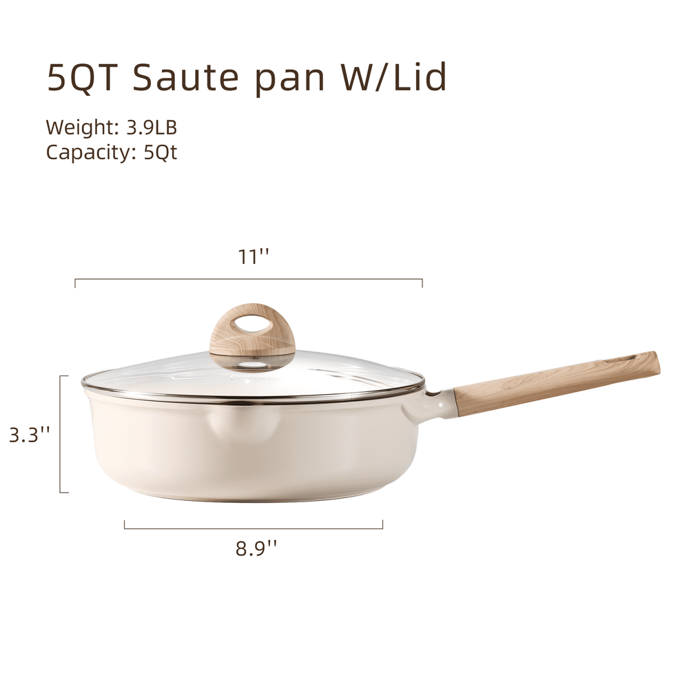 Induction-Compatible 11-Inch Ceramic Non-Toxic Jumbo Cooker Saute Pan Limited Offer-image