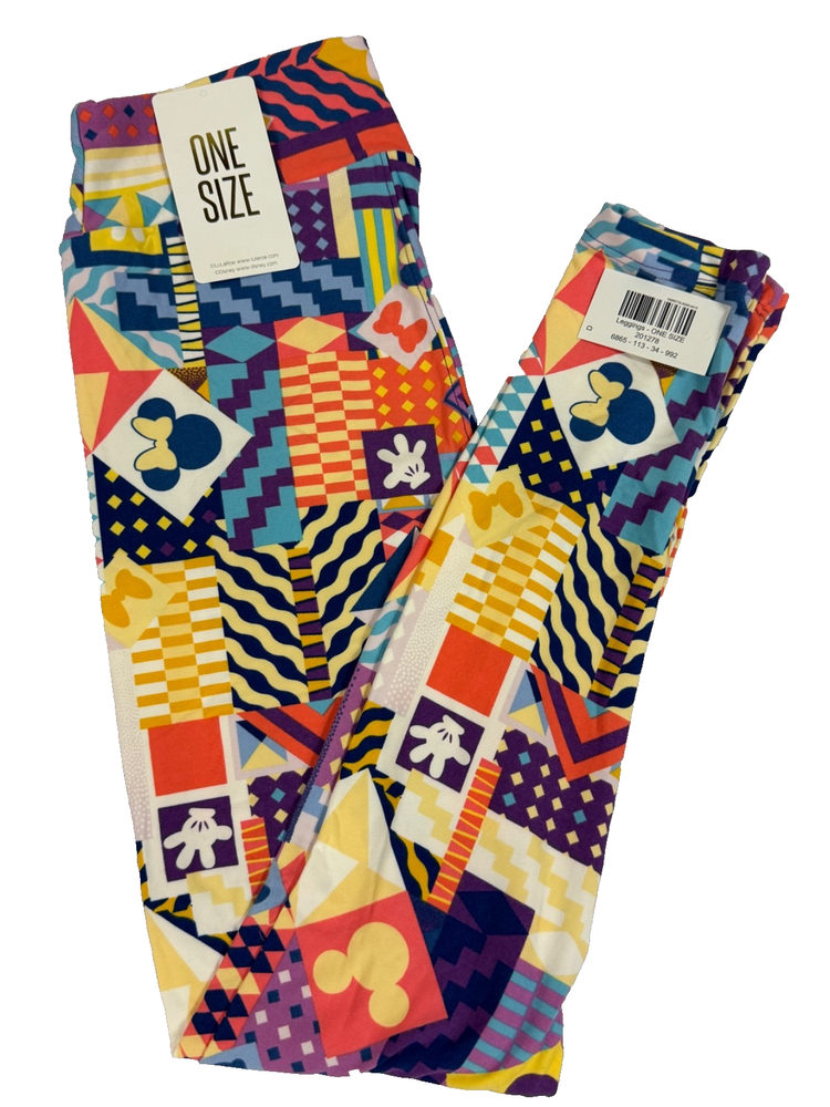 Pair of New Disney One Size LuLaRoe Leggings Mickey Mini Mouse Yoga Workout OS13